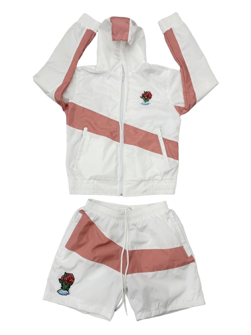 White Hoodie & Shorts Set